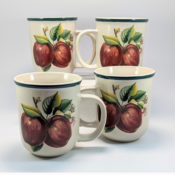 ❤️Coffee Tea Mugs Stoneware Cups Apple Blossoms⚡FINAL SALE - Picture 4 of 6